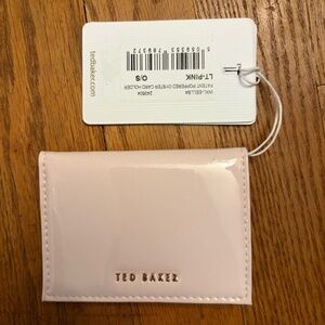 Ted Baker Eellsa Poppered Patent Leather Oyster Card Holder Light Pink Wallet